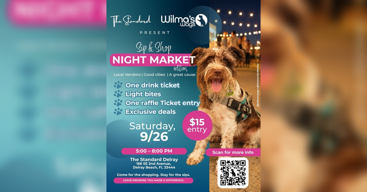 Pet Friendly Sip & Shop Night Market