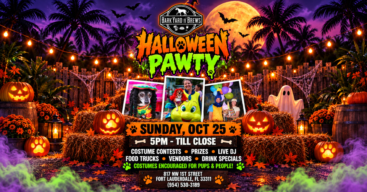 Halloween Pawty At Barkyard N' Brews